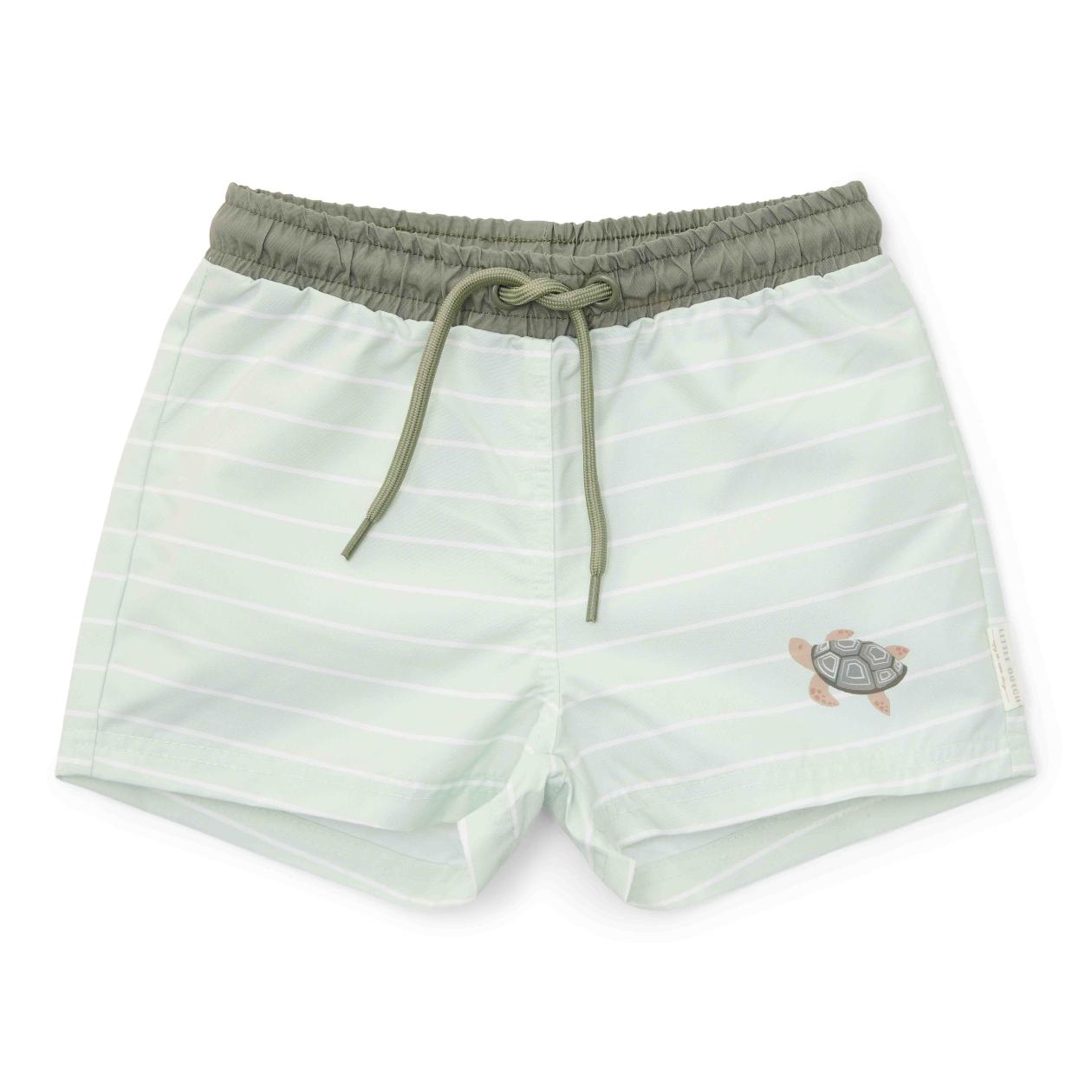 Zwemshort Little Dutch groen gestreept