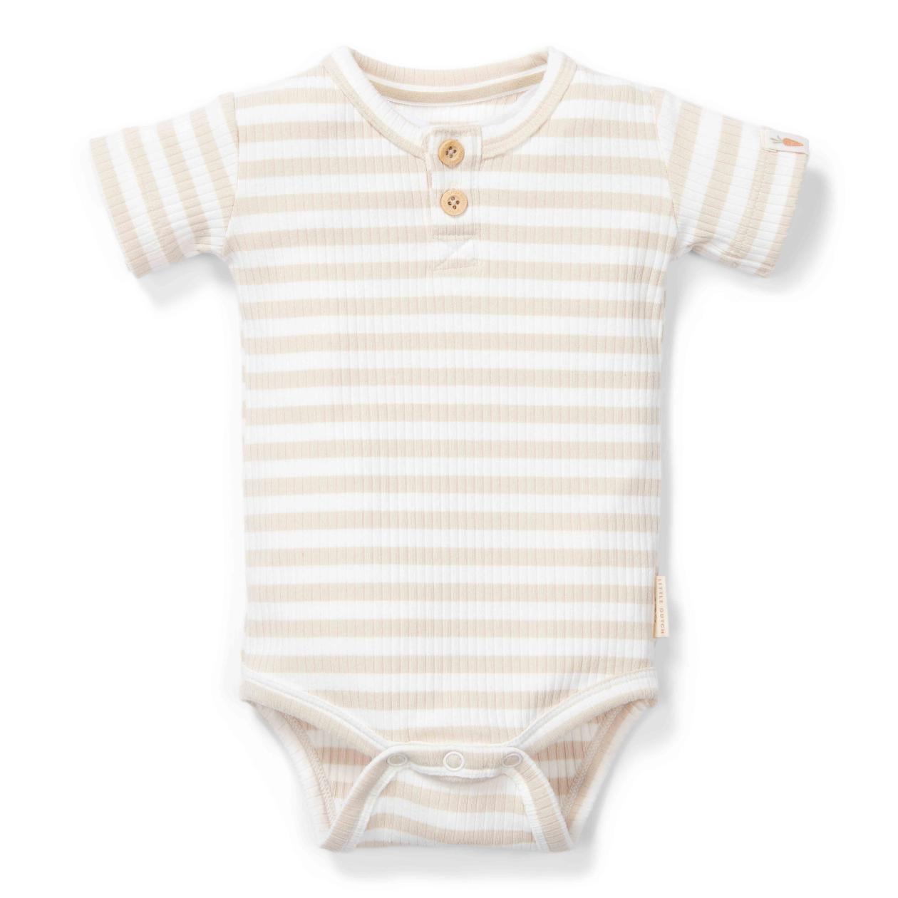 Romper Little Dutch korte mouwen baby bunny gestreept