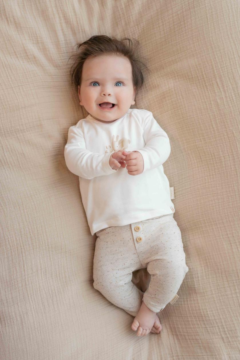 Pantalon Little Dutch baby bunny sand